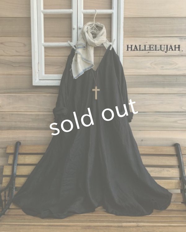 画像8: HALLELUJAH／Robe de femme de chambre　小間使いローブ・Navy (8)