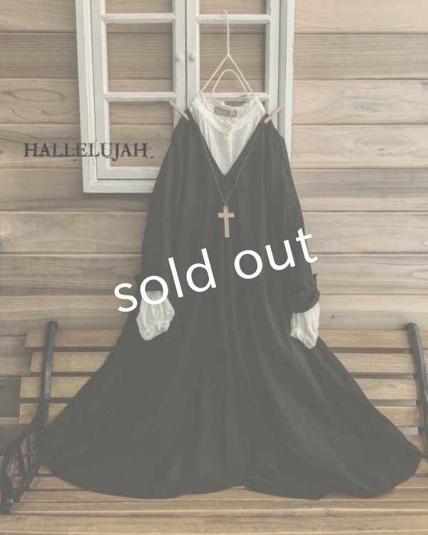画像5: HALLELUJAH／Robe de femme de chambre　小間使いローブ・Black (5)