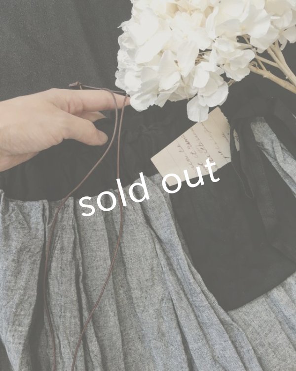 画像3: MARCHE' DE SOEUR/ポケットスカート・シャンブレー×ブラック (3)