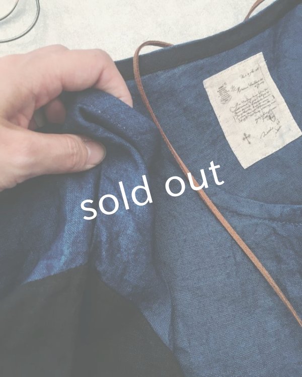 画像3: MARCHE' DE SOEUR/インディゴ染めバイカラーワンピース・ブラックお袖 (3)