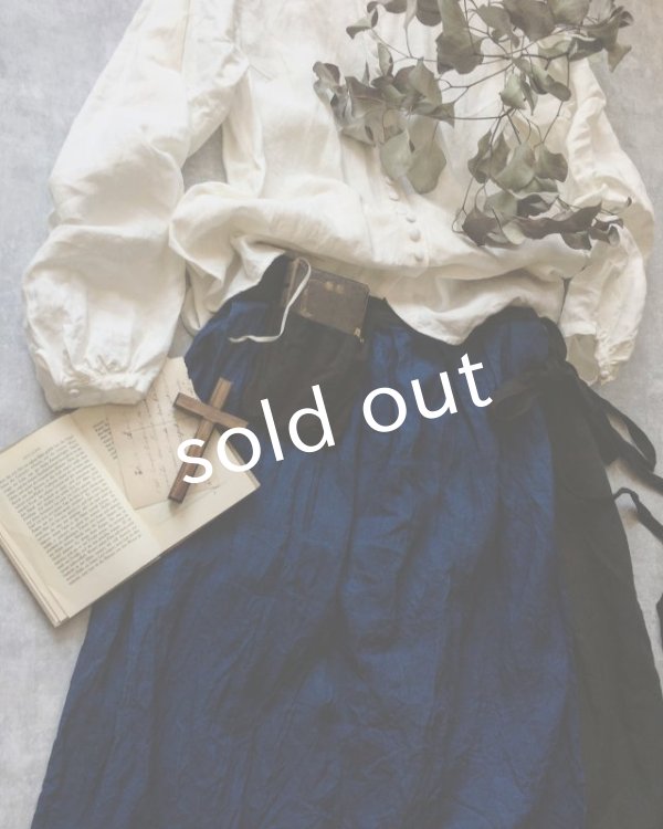 画像3: MARCHE' DE SOEUR/インディゴ染めエプロンスカート (3)