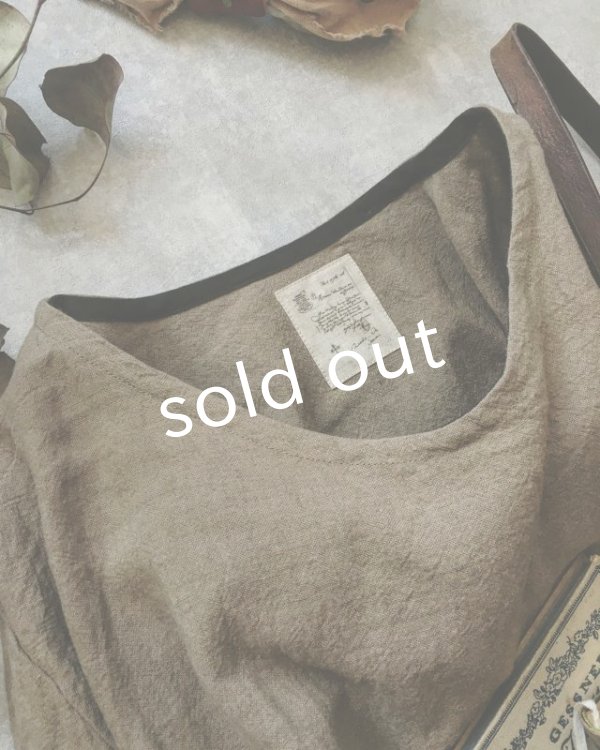 画像6: MARCHE' DE SOEUR/ウォッシュリネンワンピース・カーキブラウン (6)