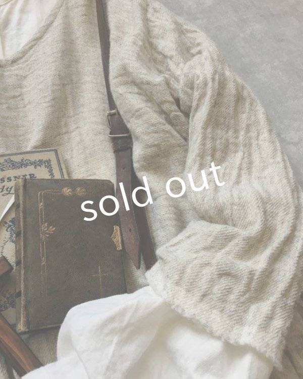 画像7: MARCHE' DE SOEUR/ウールリネンワンピース・オフ×黒ポケット (7)