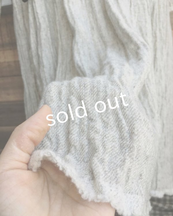 画像16: MARCHE' DE SOEUR/ウールリネンワンピース・オフ×黒ポケット (16)