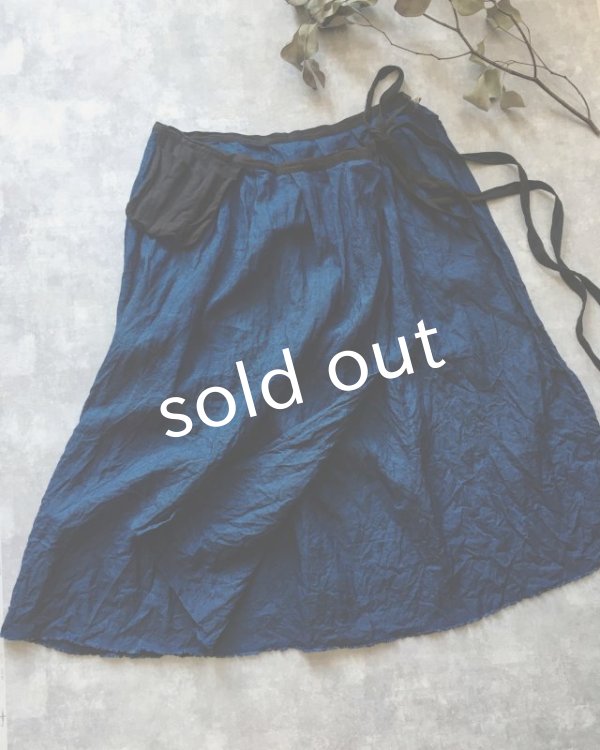 画像5: MARCHE' DE SOEUR/インディゴ染めエプロンスカート (5)