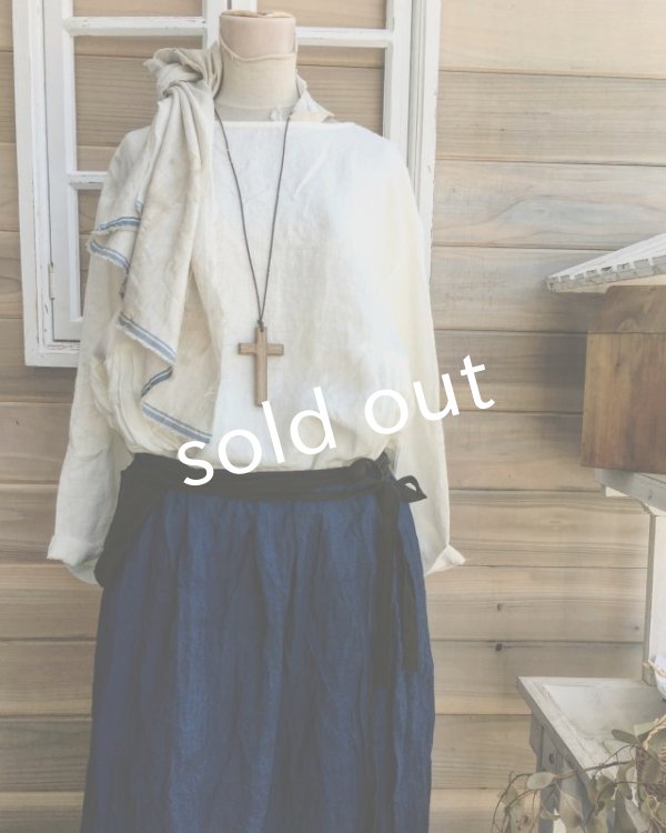 画像11: MARCHE' DE SOEUR/インディゴ染めエプロンスカート (11)