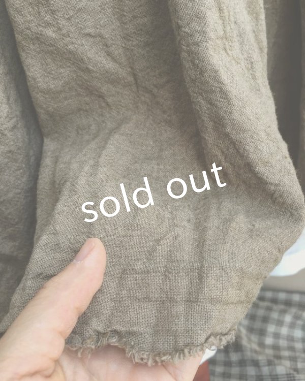 画像15: MARCHE' DE SOEUR/ウォッシュリネンワンピース・カーキブラウン (15)