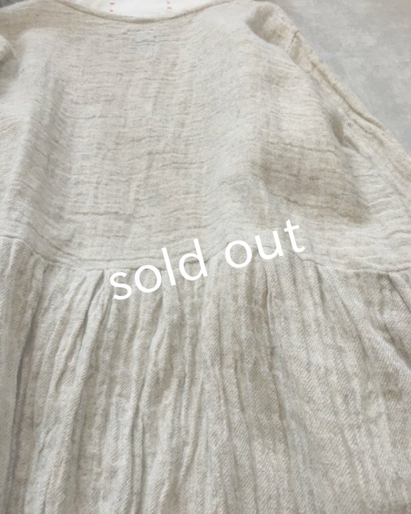 画像11: MARCHE' DE SOEUR/ウールリネンワンピース・オフ×黒ポケット (11)