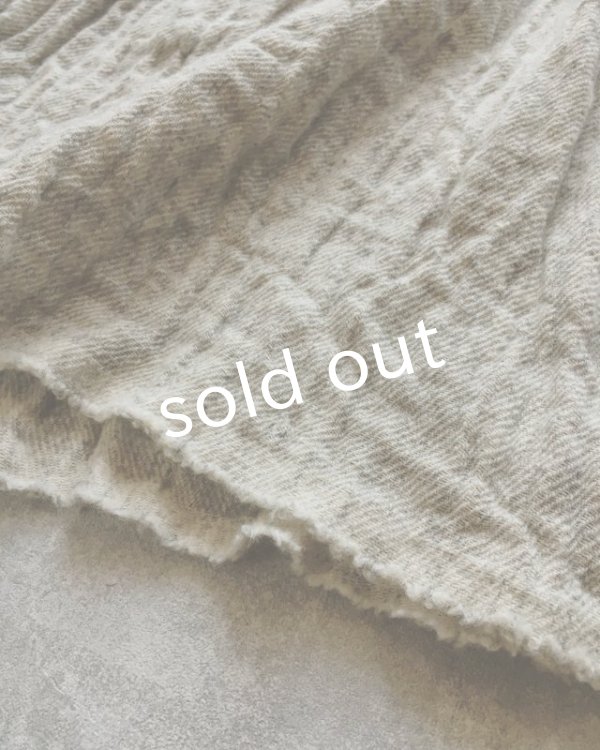 画像4: MARCHE' DE SOEUR/ウールリネンワンピース・オフ×黒ポケット (4)