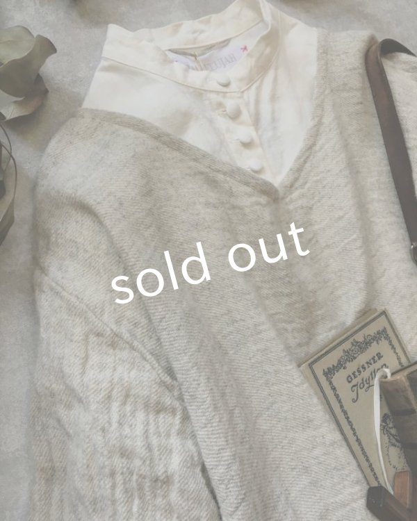 画像8: MARCHE' DE SOEUR/ウールリネンワンピース・オフ×黒ポケット (8)