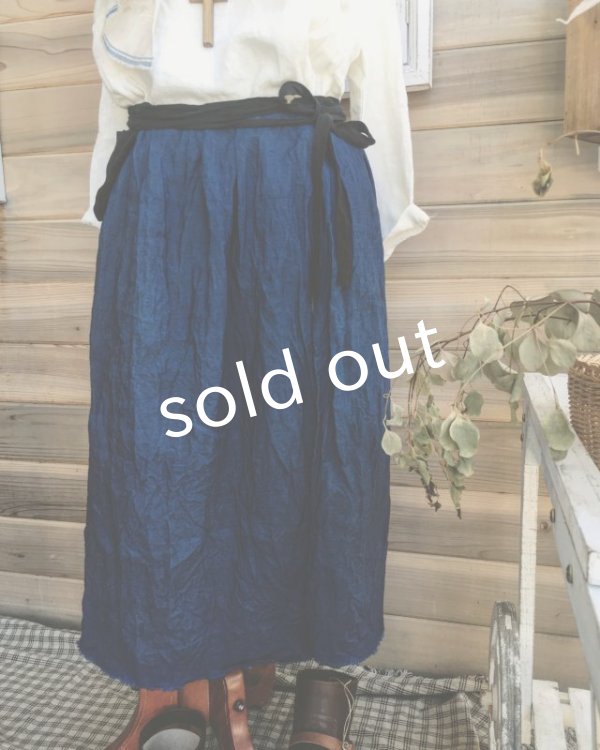 画像10: MARCHE' DE SOEUR/インディゴ染めエプロンスカート (10)