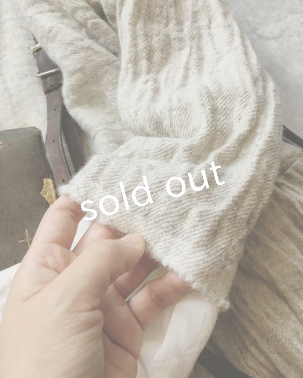 画像10: MARCHE' DE SOEUR/ウールリネンワンピース・オフ×黒ポケット (10)