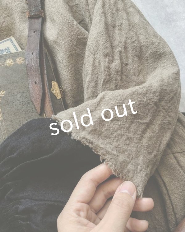 画像5: MARCHE' DE SOEUR/ウォッシュリネンワンピース・カーキブラウン (5)