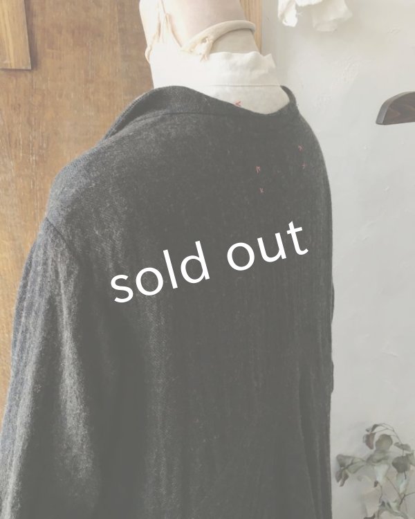 画像10: HALLELUJAH／Robe de fame de chambre　小間使いローブ・wool charcoal (10)