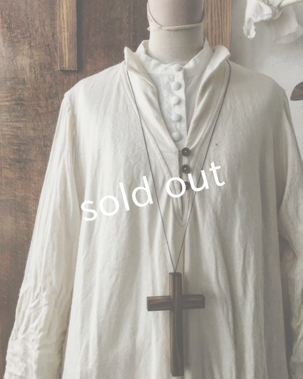 画像3: HALLELUJAH／Robe de fame de chambre　小間使いローブ・wool ivory (3)