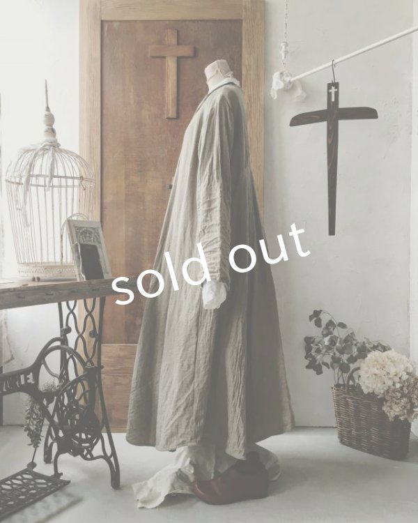 画像8: HALLELUJAH／Robe de fame de chambre　小間使いローブ・wool baige (8)