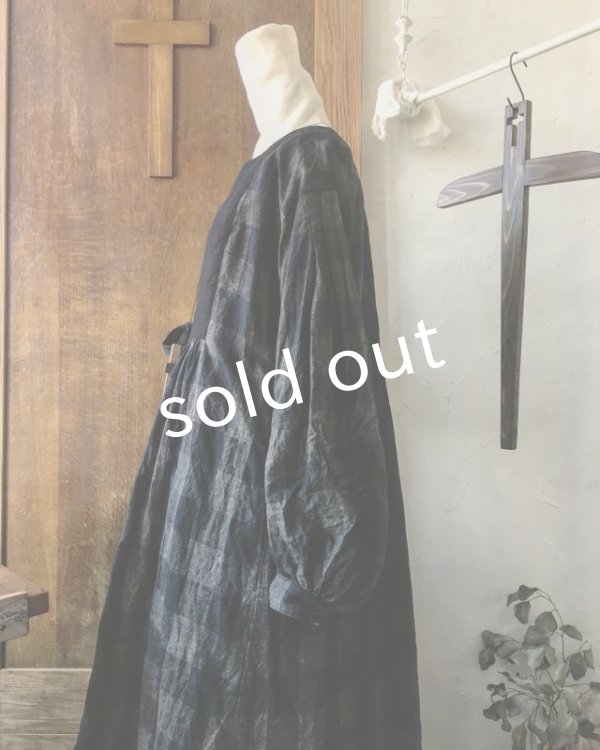 画像9: HALLELUJAH／La Bergère (1880′s)羊飼いローブ・ブロックチェック (9)