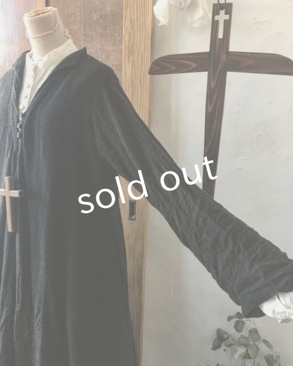 画像8: HALLELUJAH／Robe de fame de chambre　小間使いローブ・wool charcoal (8)