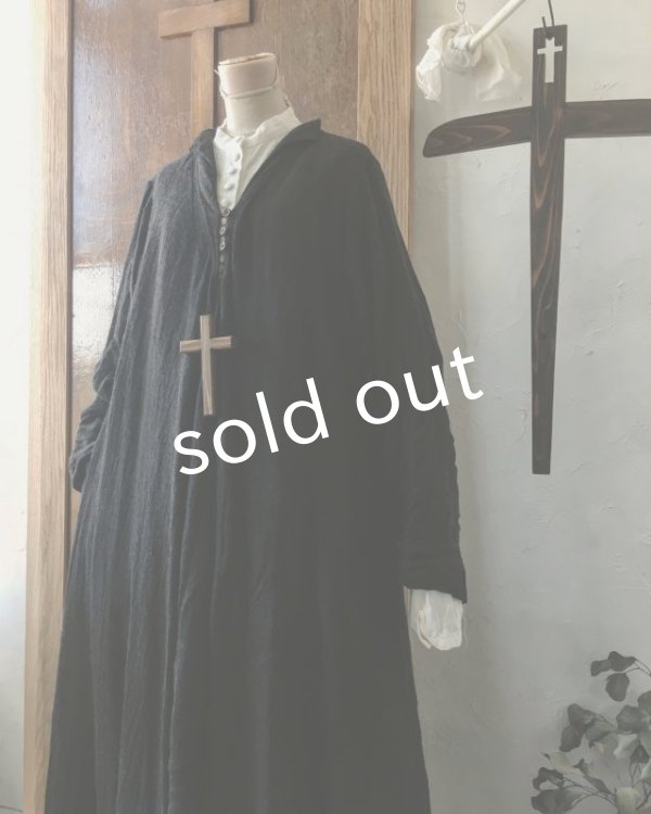 画像7: HALLELUJAH／Robe de fame de chambre　小間使いローブ・wool charcoal (7)