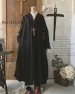 画像2: HALLELUJAH／Robe de fame de chambre　小間使いローブ・wool charcoal (2)