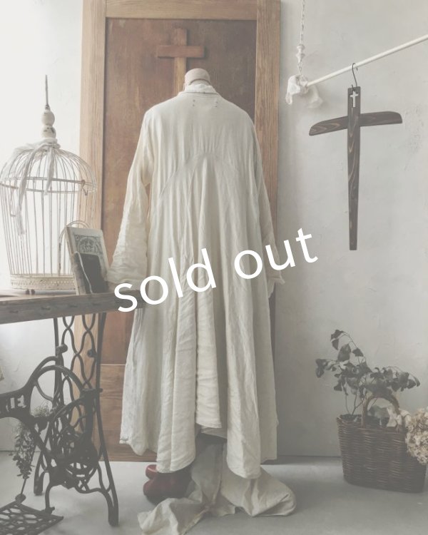 画像9: HALLELUJAH／Robe de fame de chambre　小間使いローブ・wool ivory (9)