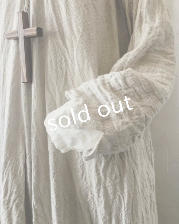 画像5: HALLELUJAH／Robe de fame de chambre　小間使いローブ・wool flax (5)