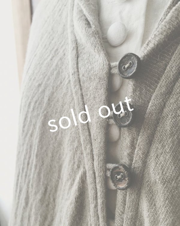 画像12: HALLELUJAH／Robe de fame de chambre　小間使いローブ・wool baige (12)