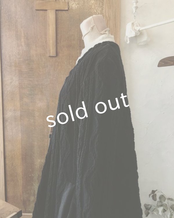 画像9: HALLELUJAH／Robe d’Aran　アランローブ・black (9)