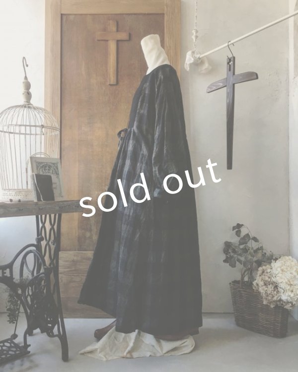 画像8: HALLELUJAH／La Bergère (1880′s)羊飼いローブ・ブロックチェック (8)