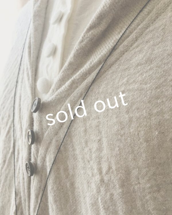 画像9: HALLELUJAH／Robe de fame de chambre　小間使いローブ・wool flax (9)