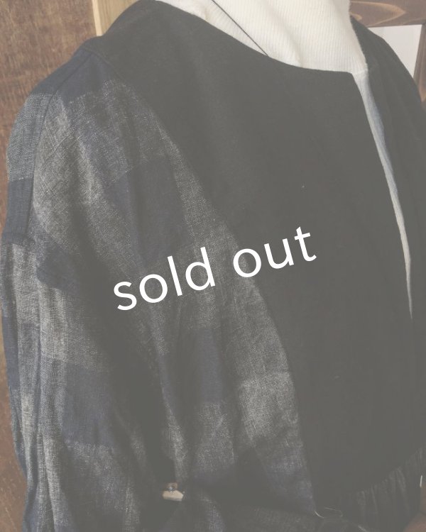 画像6: HALLELUJAH／La Bergère (1880′s)羊飼いローブ・ブロックチェック (6)