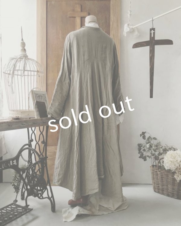 画像10: HALLELUJAH／Robe de fame de chambre　小間使いローブ・wool baige (10)