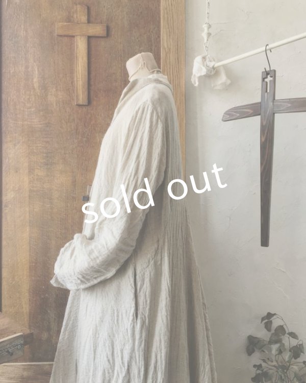 画像11: HALLELUJAH／Robe de fame de chambre　小間使いローブ・wool flax (11)