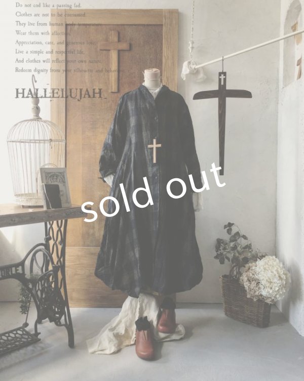 画像2: HALLELUJAH/Robe de Nomad ノマドローブ・Block check (2)