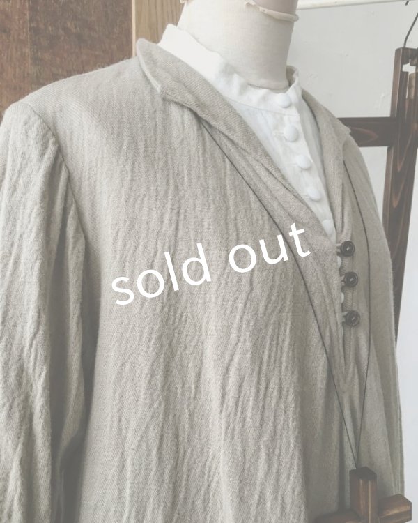 画像5: HALLELUJAH／Robe de fame de chambre　小間使いローブ・wool baige (5)