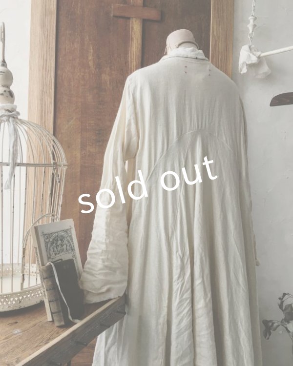 画像10: HALLELUJAH／Robe de fame de chambre　小間使いローブ・wool ivory (10)