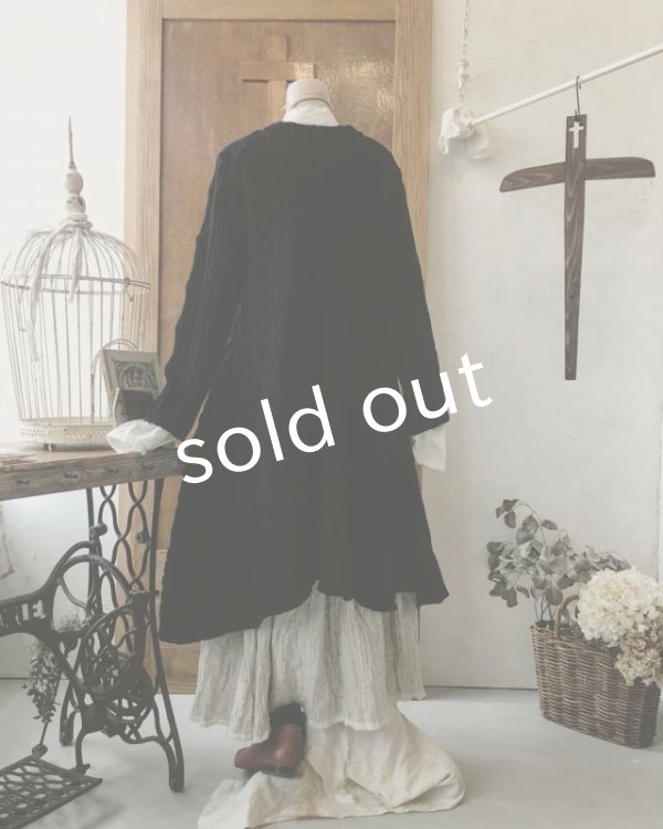 画像10: HALLELUJAH／Robe d’Aran　アランローブ・black (10)