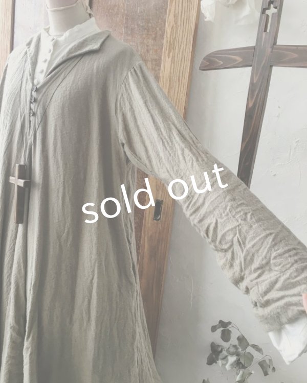 画像7: HALLELUJAH／Robe de fame de chambre　小間使いローブ・wool baige (7)