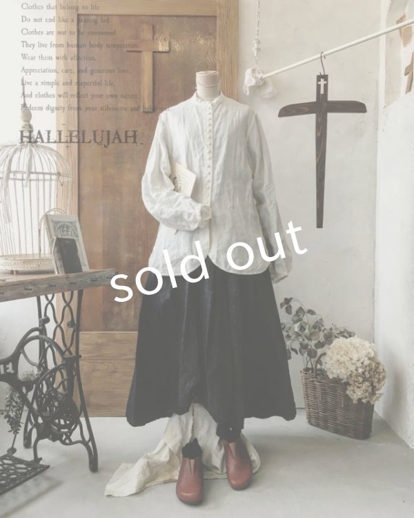 画像2: HALLELUJAH／Chemisier Victorien ヴィクトリア時代シャツ・off white (2)