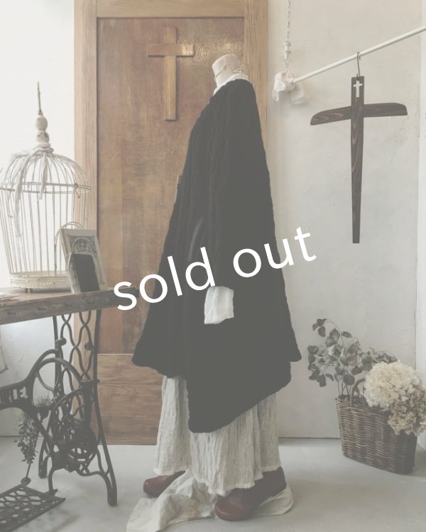 画像7: HALLELUJAH／Robe d’Aran　アランローブ・black (7)