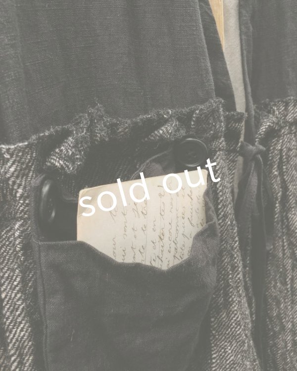 画像6: MARCHE' DE SOEUR/ウール×コットンベストワンピース・黒 (6)