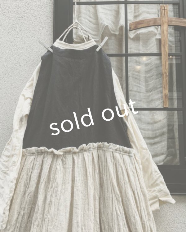 画像9: MARCHE' DE SOEUR/ウール×コットンベストワンピース・オフ (9)