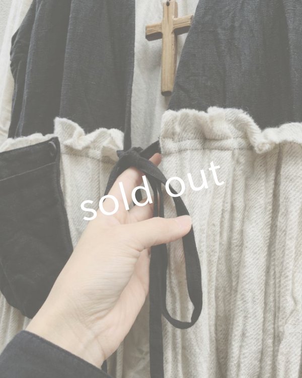 画像5: MARCHE' DE SOEUR/ウール×コットンベストワンピース・オフ (5)