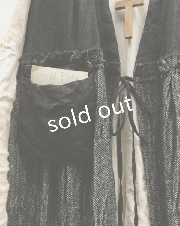 画像3: MARCHE' DE SOEUR/ウール×コットンベストワンピース・黒 (3)