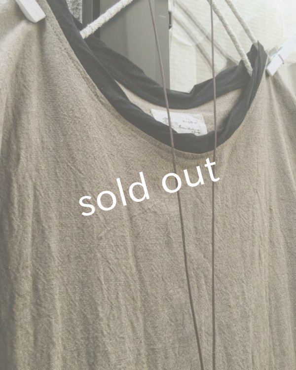 画像4: MARCHE' DE SOEUR/ウォッシュリネンワンピース・カーキブラウン×黒 (4)