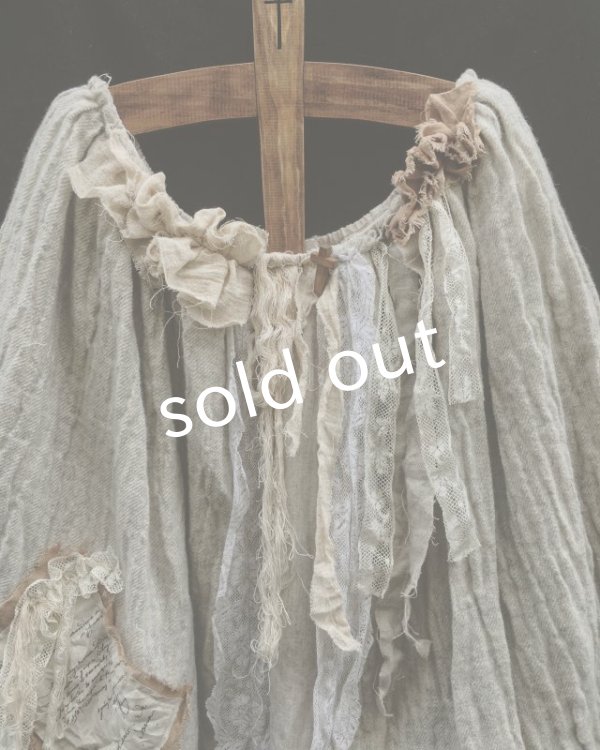 画像2: pollenbienco／ブルターニュの少女のポンチョ (2)