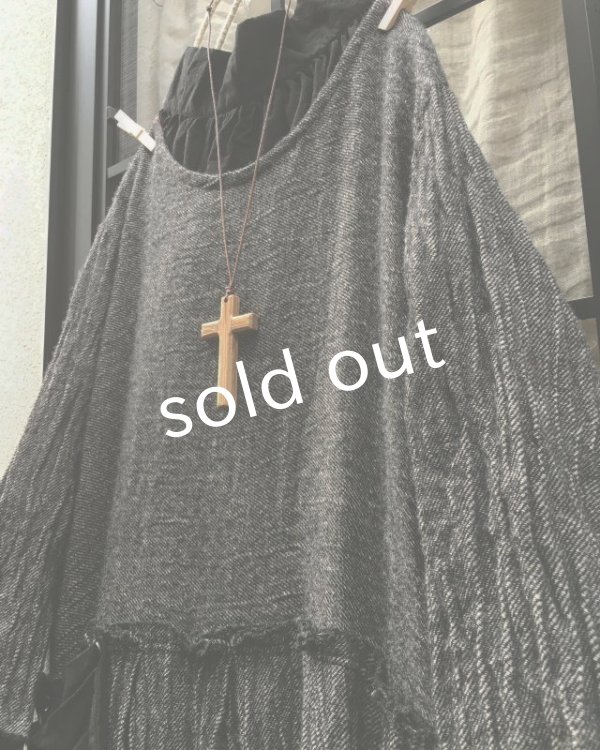 画像7: MARCHE' DE SOEUR/ウールリネンワンピース・黒 (7)