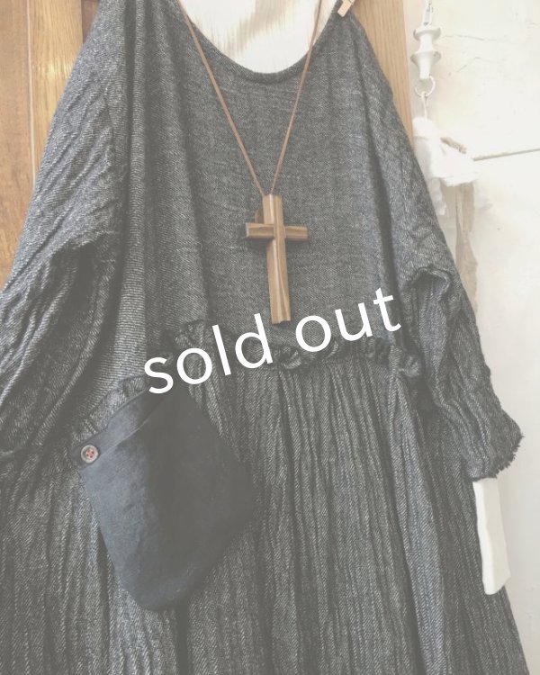 画像5: MARCHE' DE SOEUR/たっぽりウールワンピース・黒 (5)