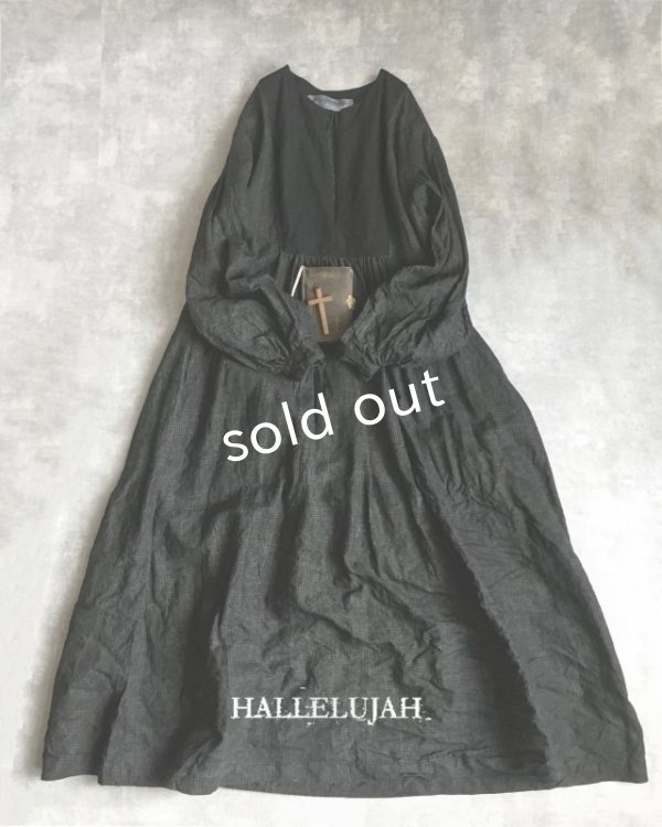 画像1: HALLELUJAH／La Bergère (1880′s)羊飼いローブ・グレンチェック (1)