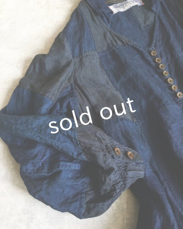 画像6: HALLELUJAH／1920s　Nomad Dress　ノマドドレス・インディゴ (6)